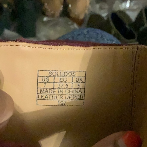 NWOB Soludos purple ankle booties with side zipper. Size 7 - Picture 8 of 8